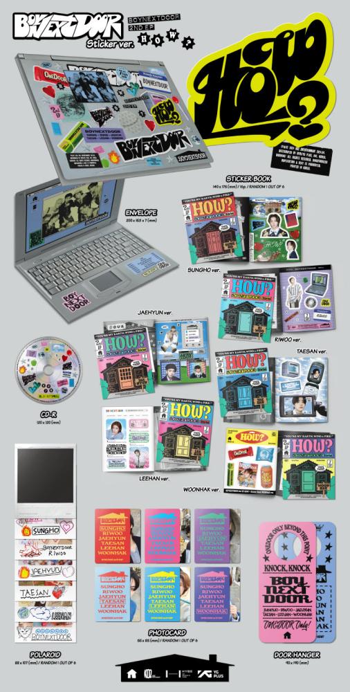 BOYNEXTDOOR - [HOW?] 2nd EP Album STICKER RANDOM Version