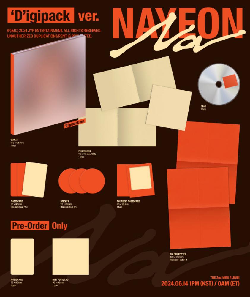 TWICE NAYEON - [NA] 2nd Mini Album DIGIPACK Version