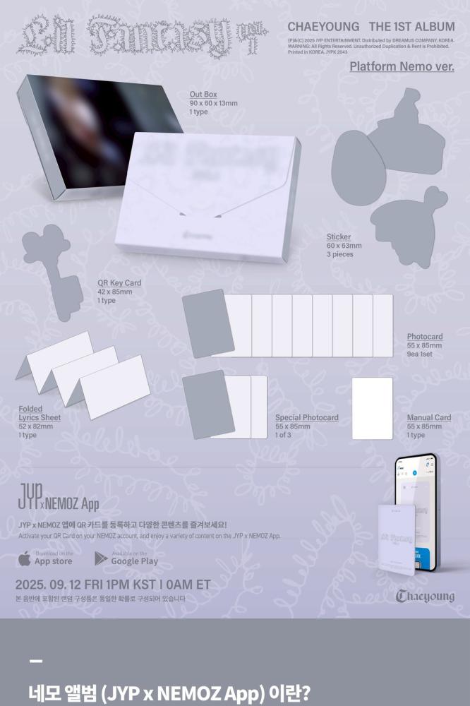 CHAEYOUNG (TWICE) - [LIL FANTASY VOL.1] 1st Album PLATFORM NEMO Version