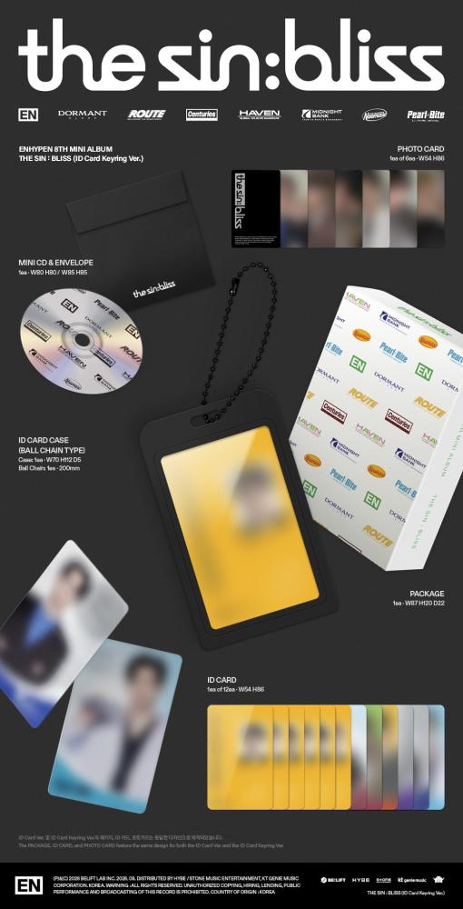 ENHYPEN - [THE SIN : BLISS] 8th Mini Album ID CARD KEYRING Version