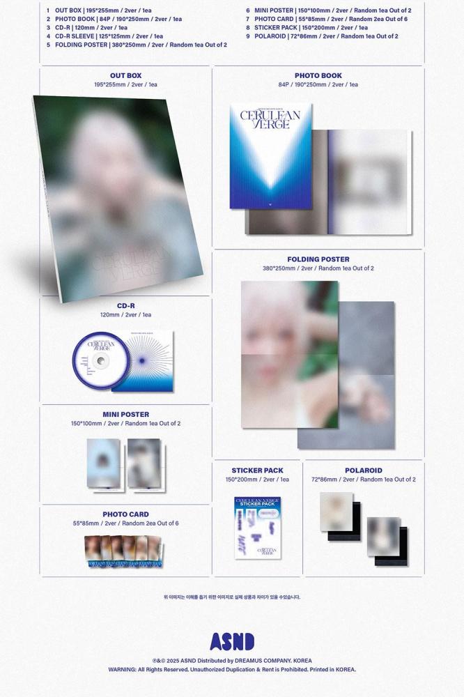 WENDY - [CERULEAN VERGE] 3rd Mini Album PHOTOBOOK RANDOM Version
