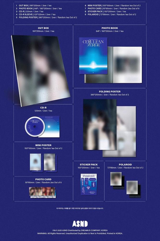 WENDY - [CERULEAN VERGE] 3rd Mini Album PHOTOBOOK RANDOM Version