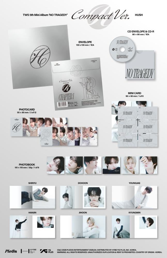 TWS - [NO TRAGEDY] 5th Mini Album COMPACT HUSH RANDOM Version