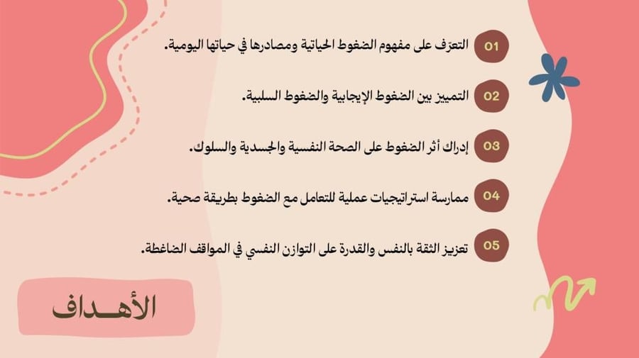ورشة التعامل مع الضغوط الحياتية - موجهه للطالبات