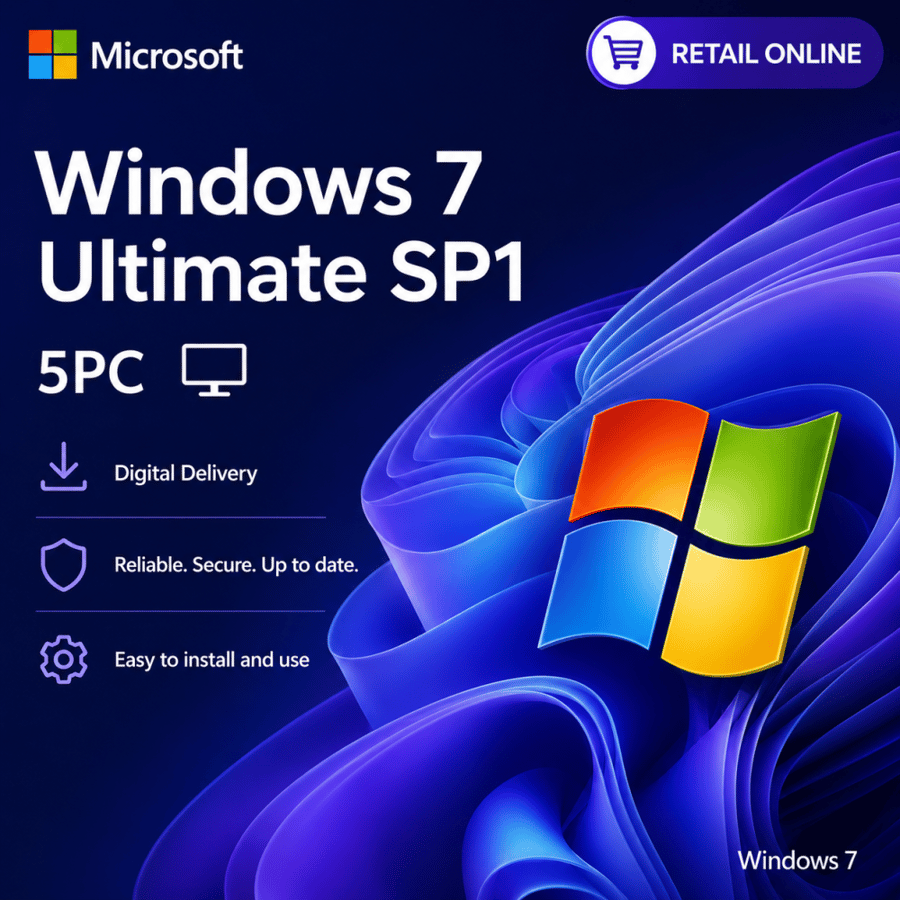 Windows 7 Ultimate SP1 5PC [Retail Online]