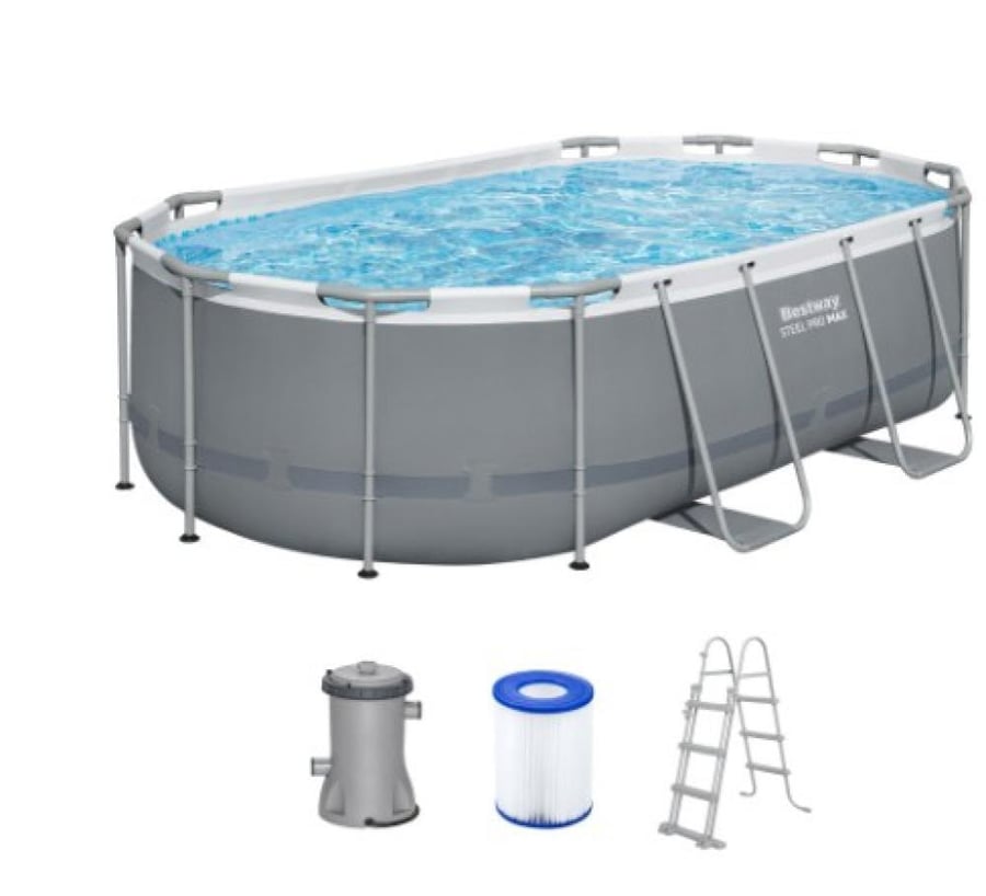 مسبح Bestway Steel Pro Max البيضاوي 4.27 م × 2.50 م × 1.00 م