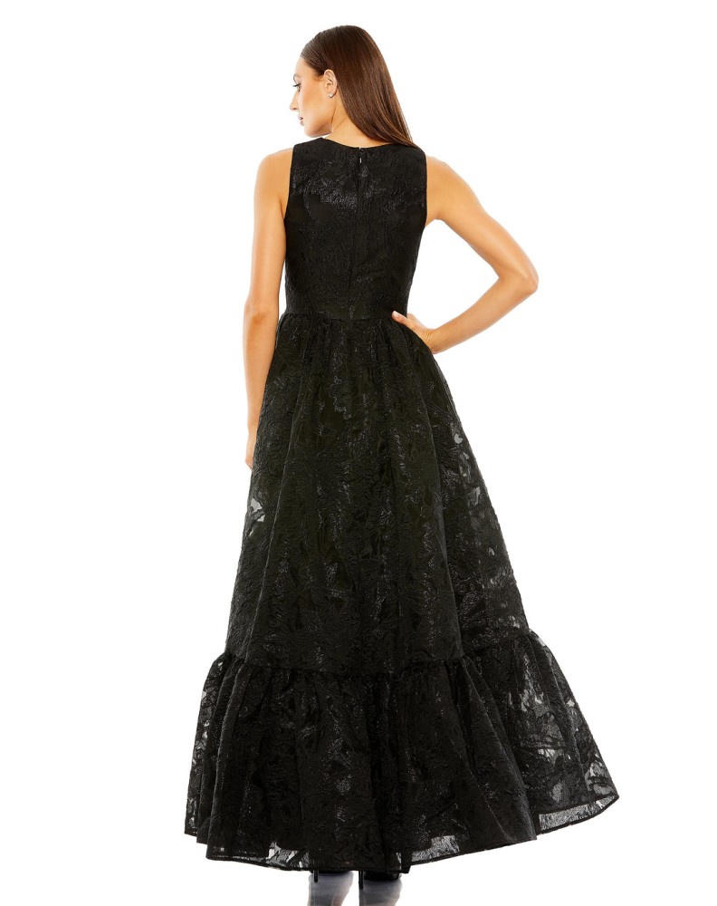 McDougal: Fully embroidered sleeveless dress