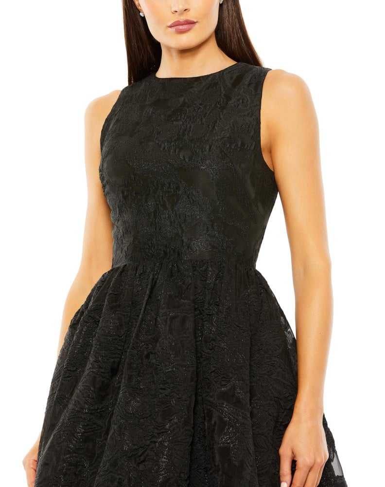 McDougal: Fully embroidered sleeveless dress