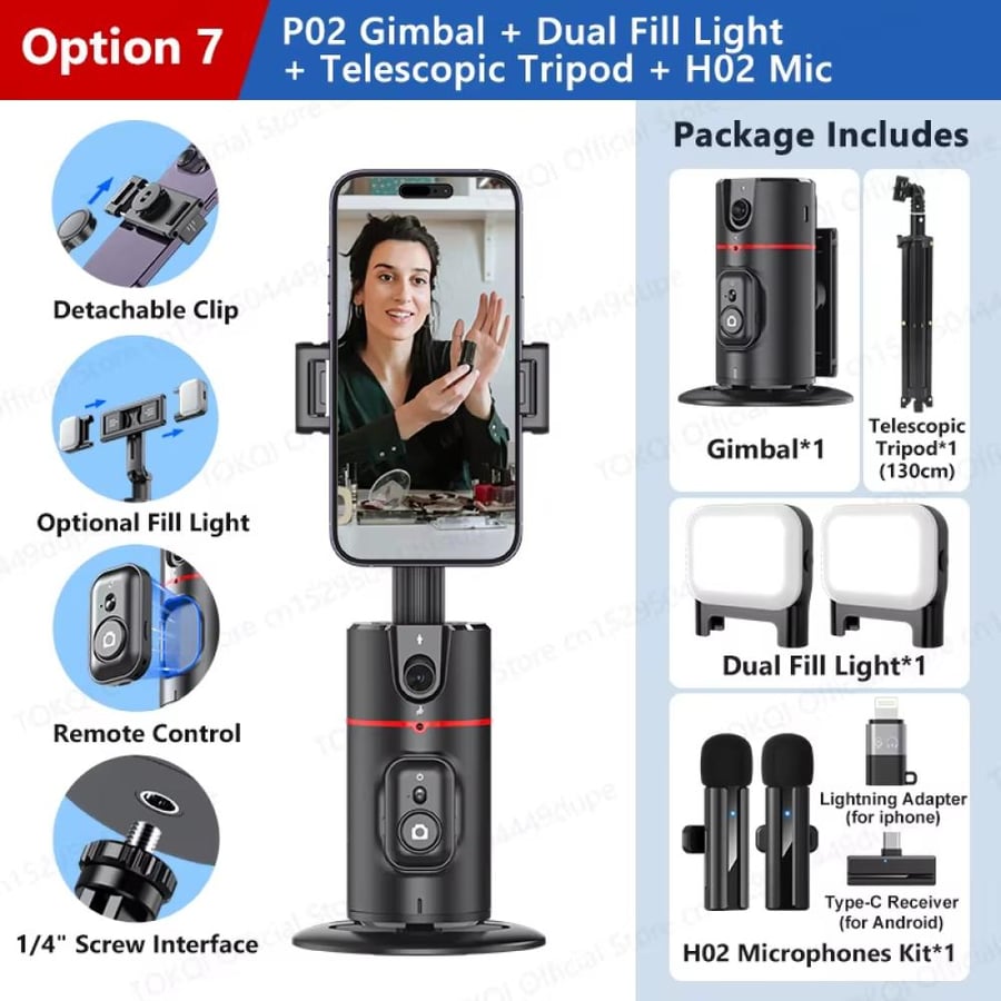 TOKQI 360 Rotation Gimbal