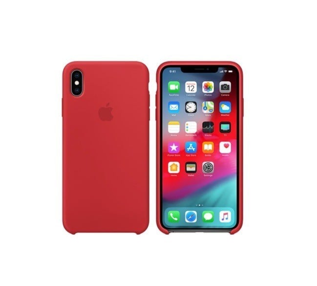 كفر ايفون اكس أحمر - كفر ايفون اكس اس أحمر سليكون  Red silicone case for iPhone X