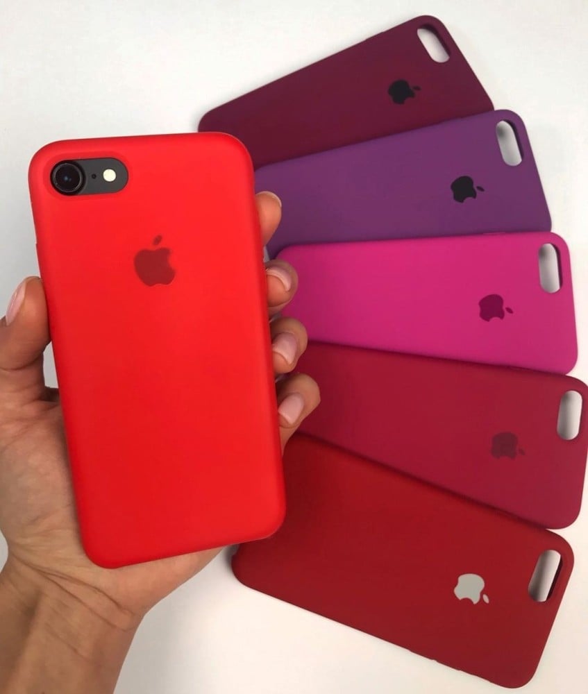 كفر ايفون اكس أحمر - كفر ايفون اكس اس أحمر سليكون  Red silicone case for iPhone X