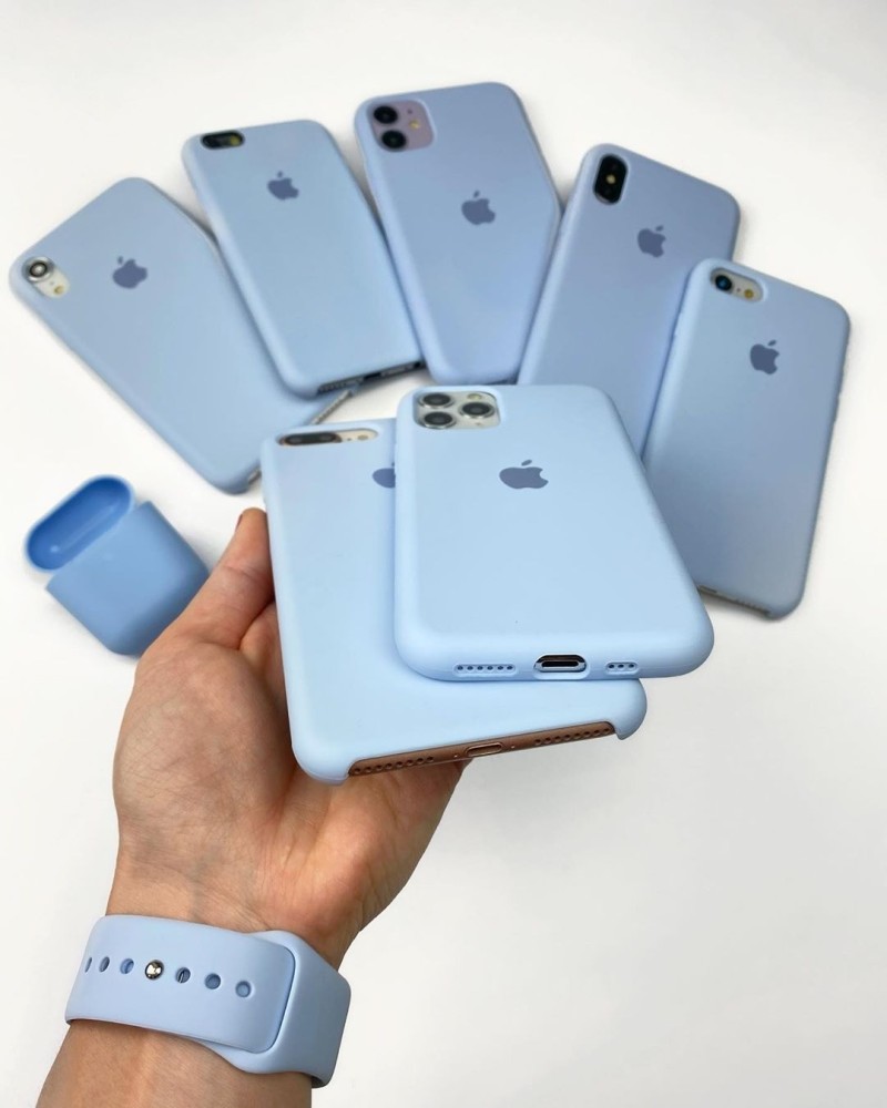 كفر ايفون 7 ضبابي - كفر ايفون 8 ضبابي  سليكون Blue Fog silicone case for iPhone 8