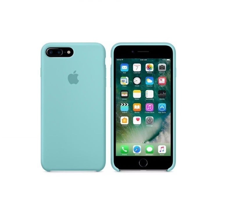 كفر ايفون 6 بلس بحري سيليكون  Marine Green silicone case for iPhone 6 Plus