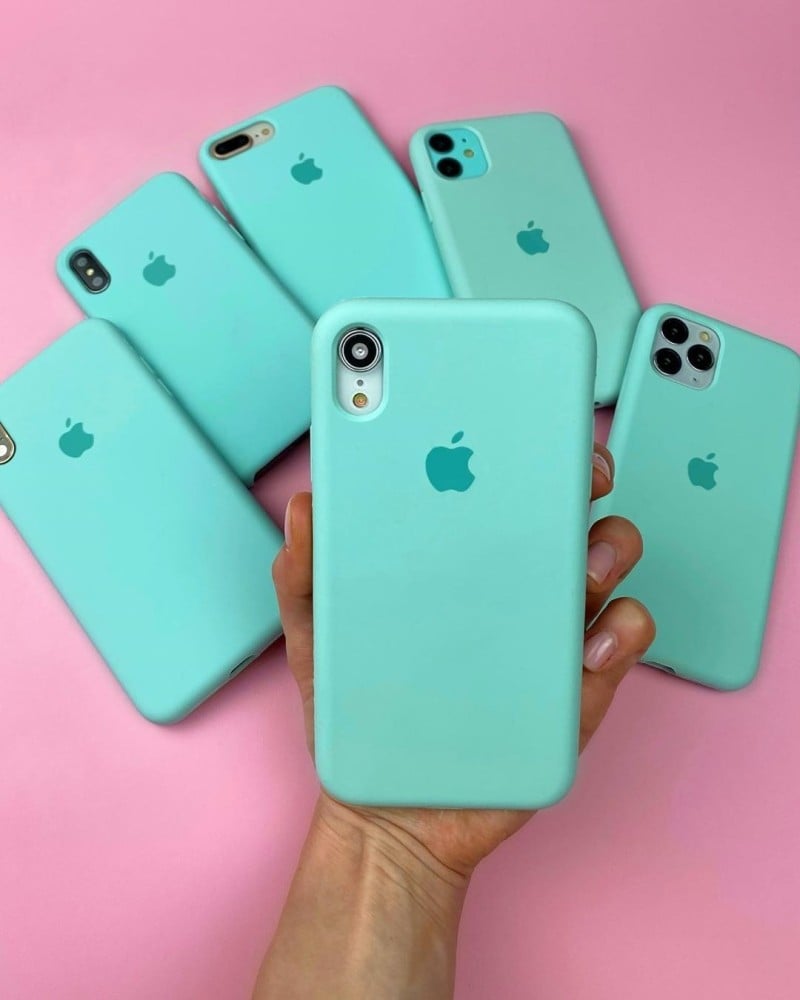 كفر ايفون 6 بلس بحري سيليكون  Marine Green silicone case for iPhone 6 Plus