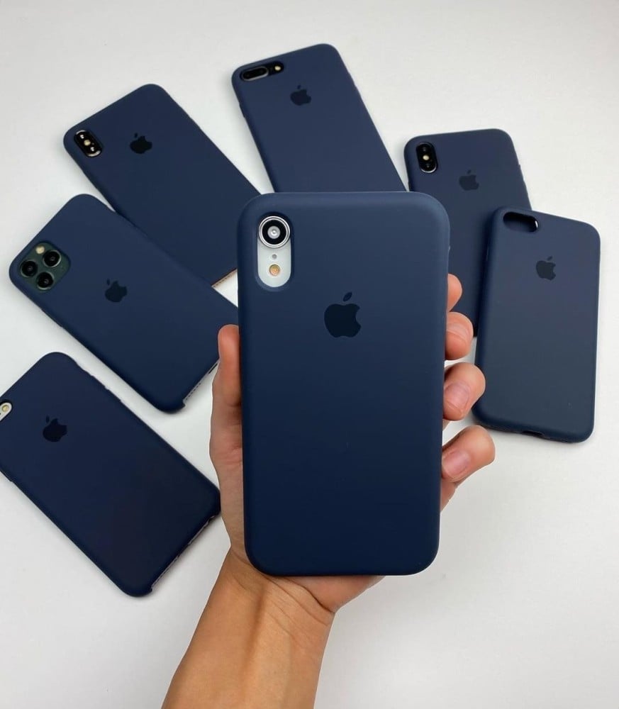 كفر ايفون 13 كحلي سليكون ميدنايت 13 Midnight silicone case for iPhone