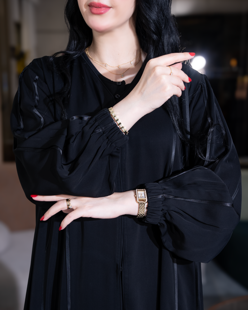 عباية بطرحة صبا / كم مطاط