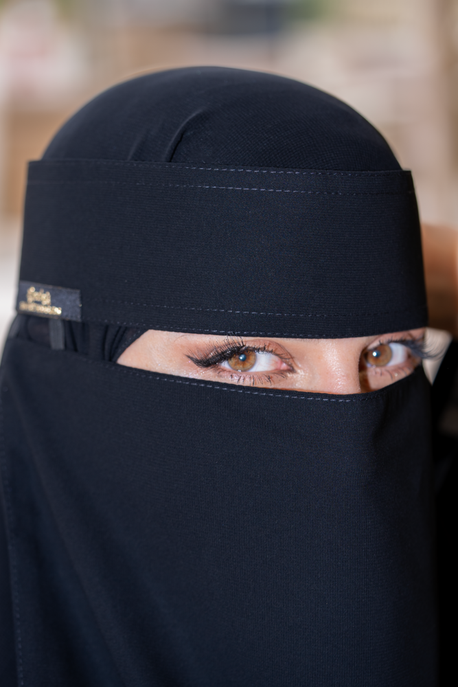 نقاب بحريني دبل مطاط ربطة صغير