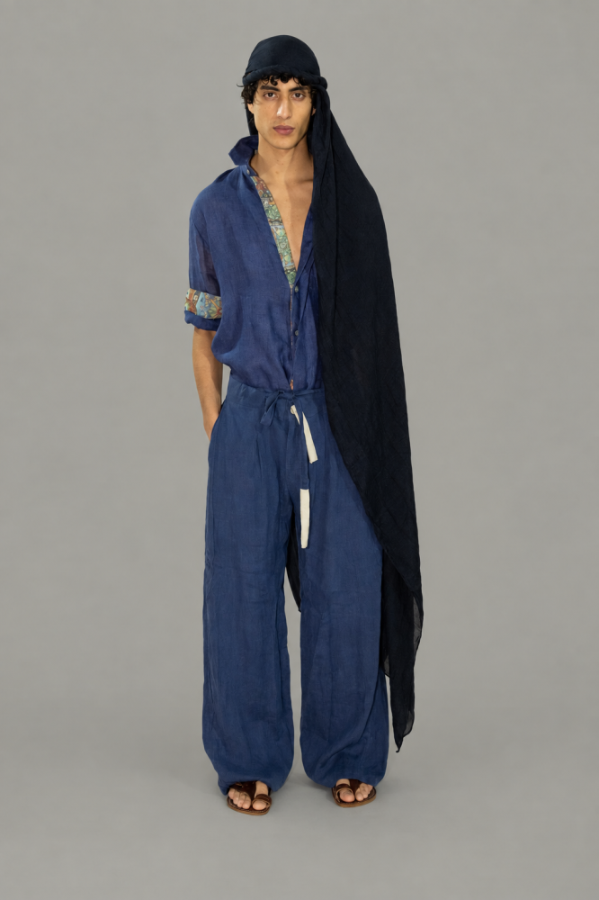 INDIGO SHAWL SET