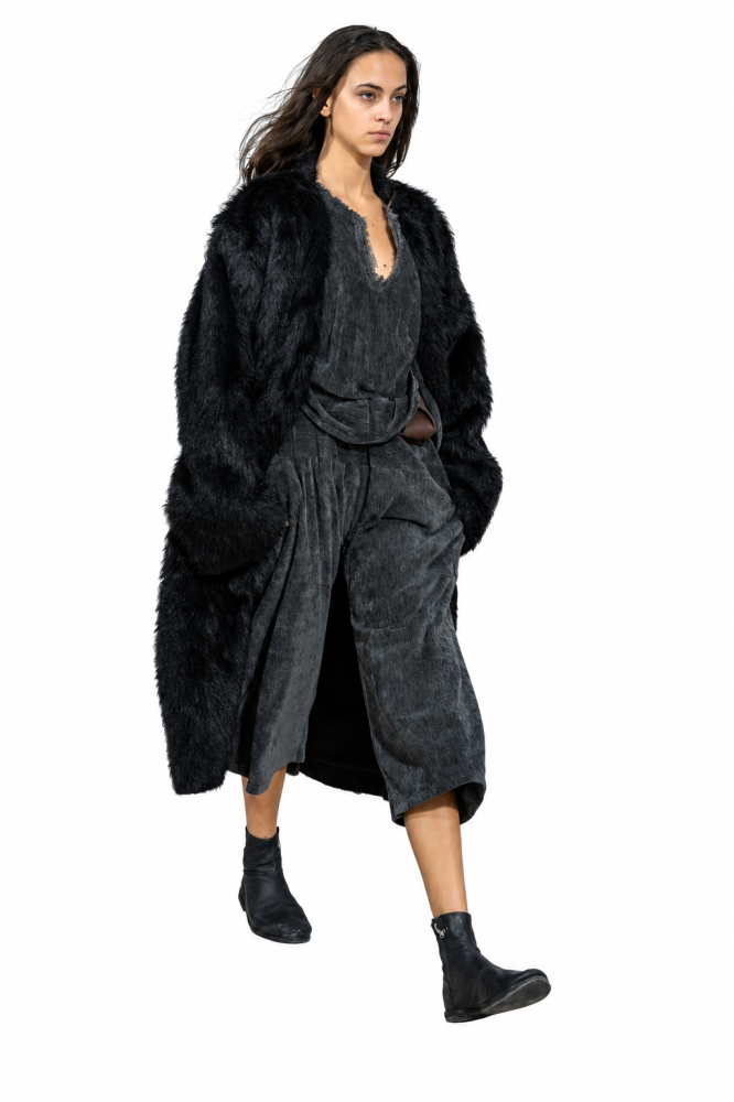 NOIR TEXTURED COAT