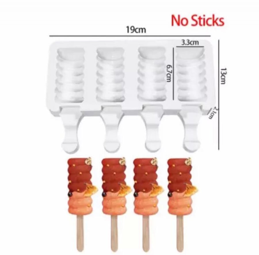 Ice cream silicone mold / chocolate molds (one piece)