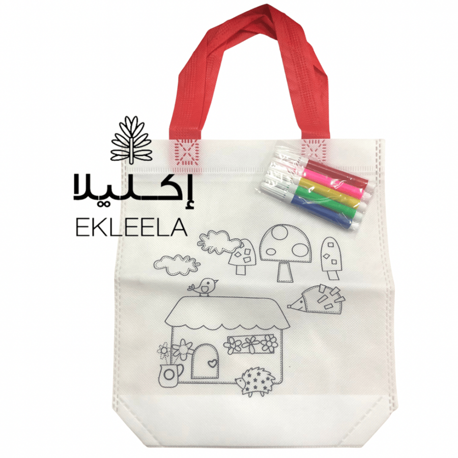اكياس قماش تلوين للاطفال / العاب اطفال ( قطعه واحده )