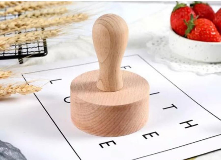 Wooden stick for pressing tart / dough press / dough compressor / cookie dough pressing stick / pressing stick for tart molds (one piece)