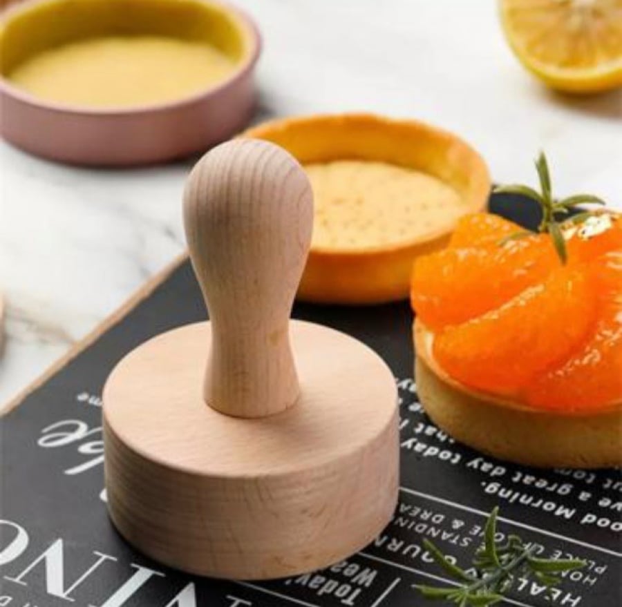 Wooden stick for pressing tart / dough press / dough compressor / cookie dough pressing stick / pressing stick for tart molds (one piece)