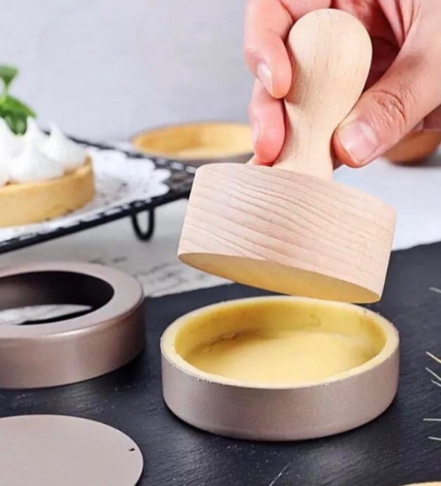 Wooden stick for pressing tart / dough press / dough compressor / cookie dough pressing stick / pressing stick for tart molds (one piece)