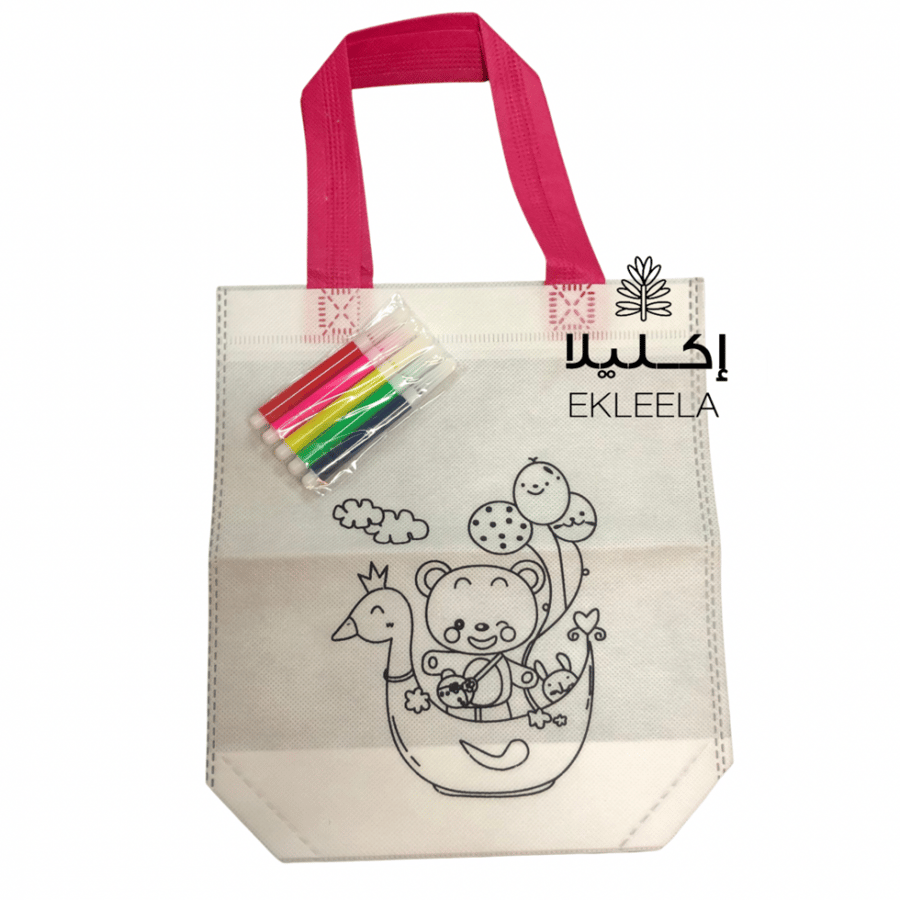 اكياس قماش تلوين للاطفال / العاب اطفال ( قطعه واحده )