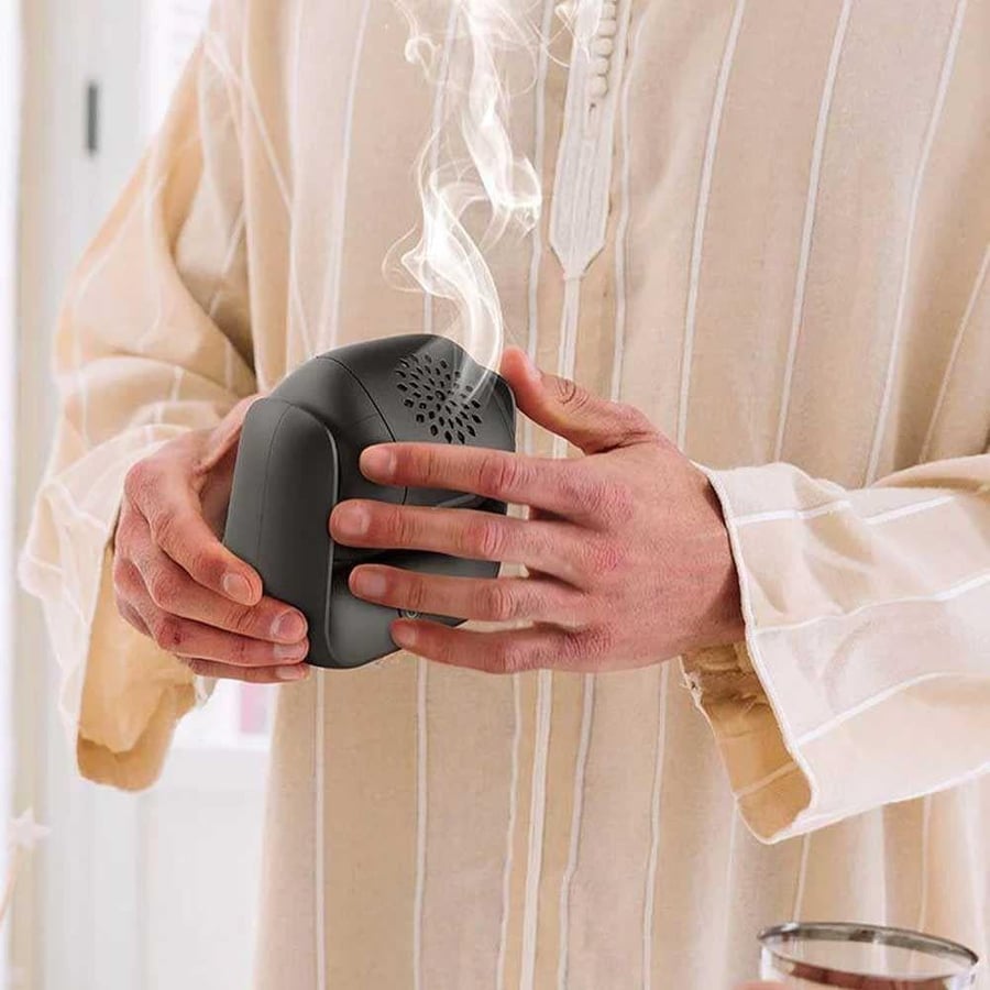 مبخرة الكترونية صغيرة دوارة مع منفذ تايب سي