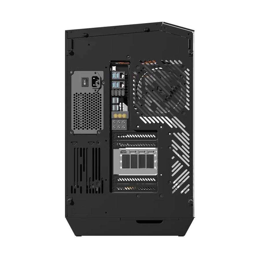 DARKFLASH DY470 BLACK ATX PC CASE WITH 4X ARGB FANS