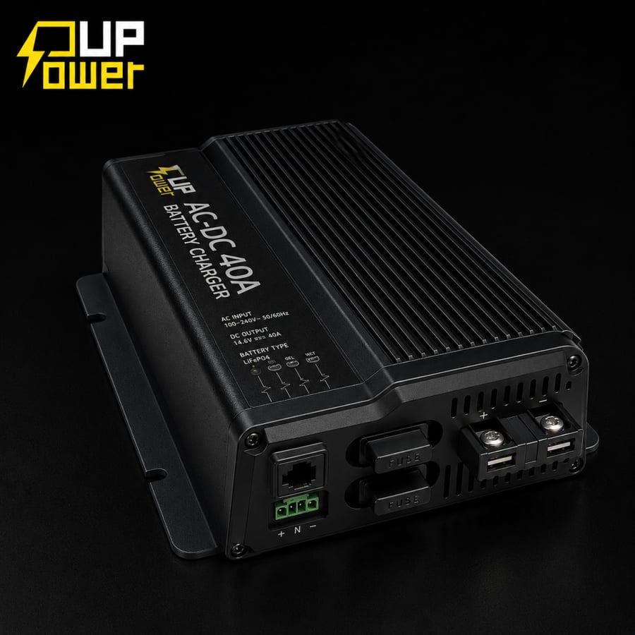 شاحن بطارية ليثيوم منزلي 40A - من 220V إلى 12V من PowerUp