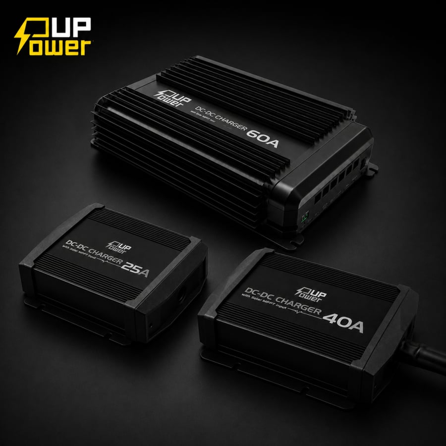 شاحن بطاريات ليثيوم DCDC مع منظم طاقة شمسية MPPT من PowerUp