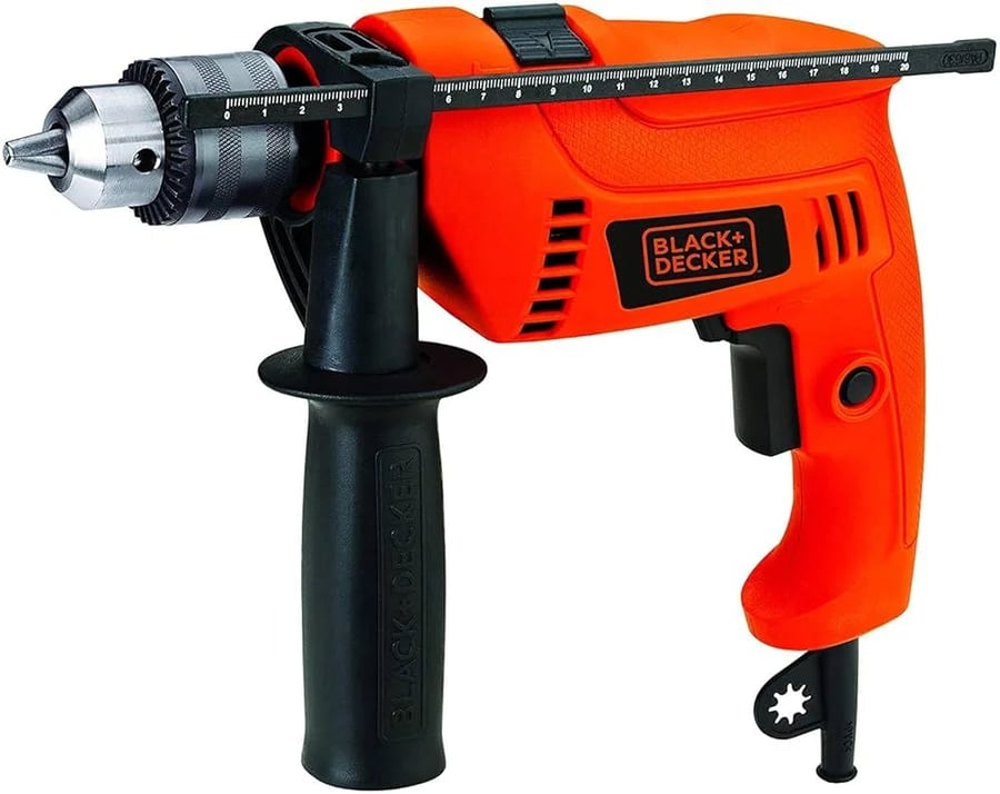 Black & Decker 650W 13mm Hammer Drill With Variable Speed & Reverse Switch, HD650-B5 Made in China HD650K-B5