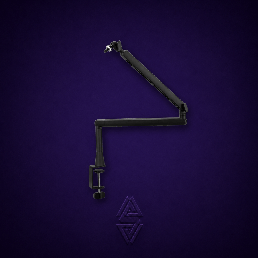 Black microphone holder