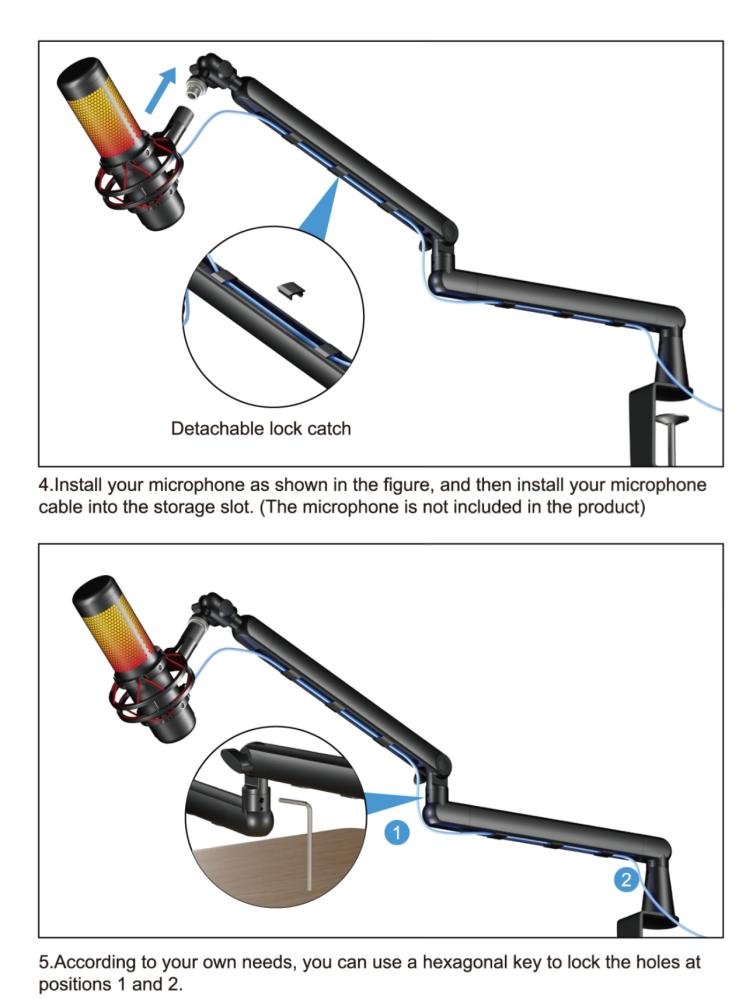 Black microphone holder
