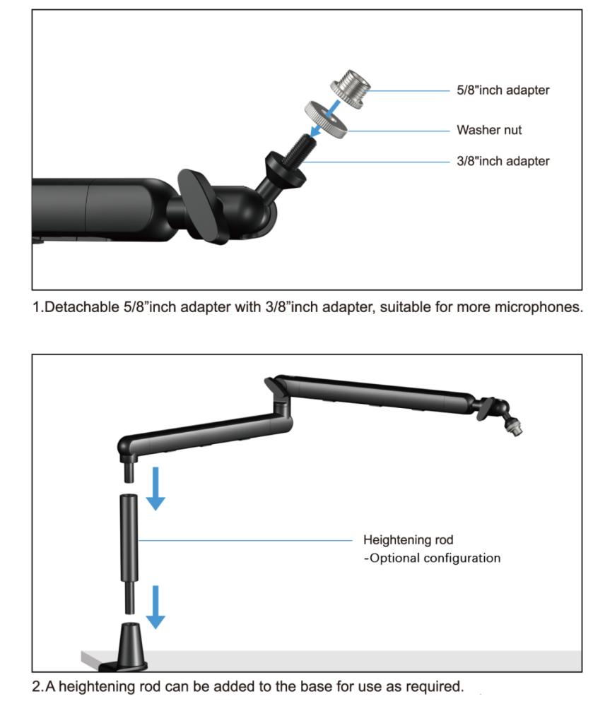 Black microphone holder
