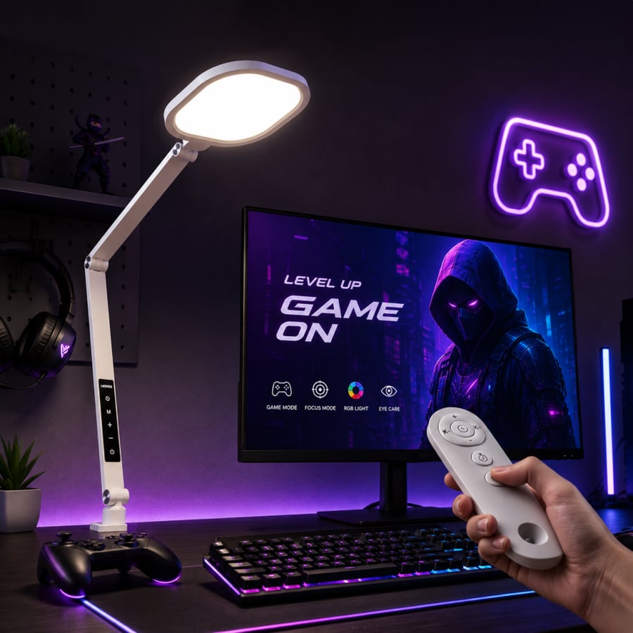 مصباح مكتبي LED أبيض