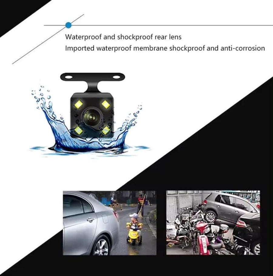 Front and rear dash camera 1080P touch screen