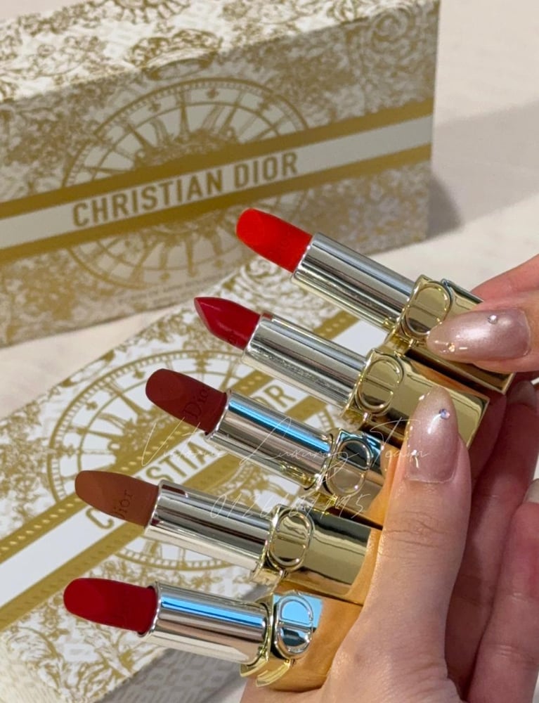 Dior lipstick set limited edition including accessories