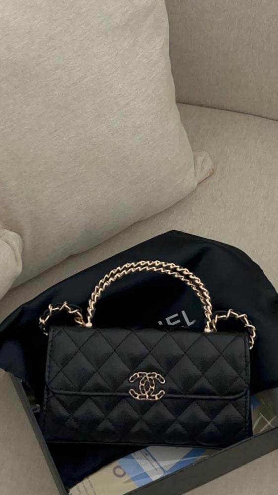 CHANEL kelly BLACK gold