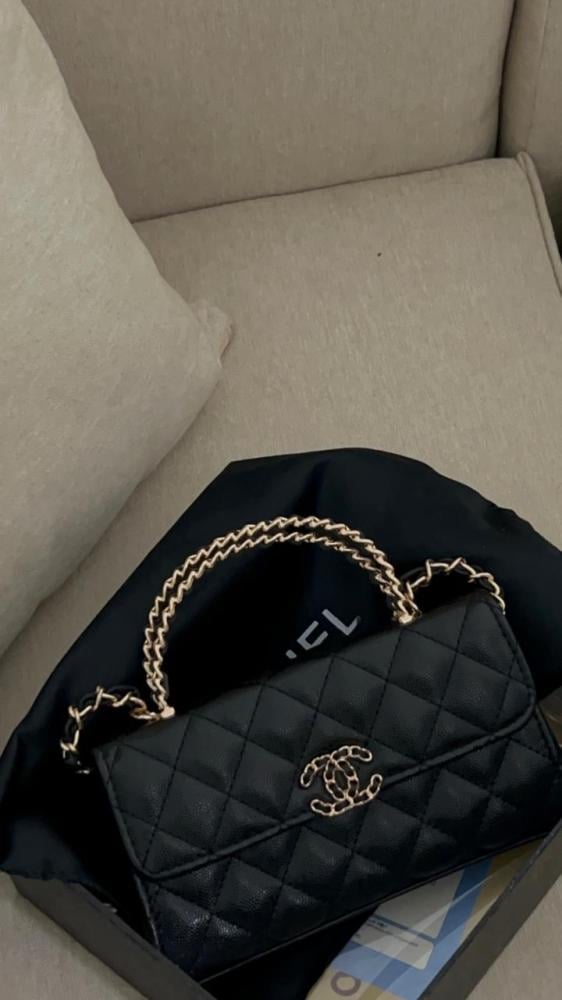 CHANEL kelly BLACK gold