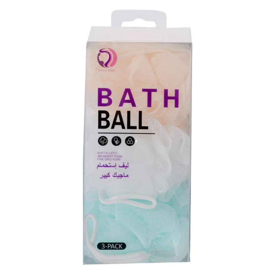 Body loofah for shower from Magic Care - 3 pieces - random color