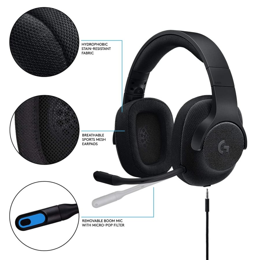 ارتقِ بتجربة الألعاب الخاصة بك مع سماعة Logitech G433 7.1 المحيطية