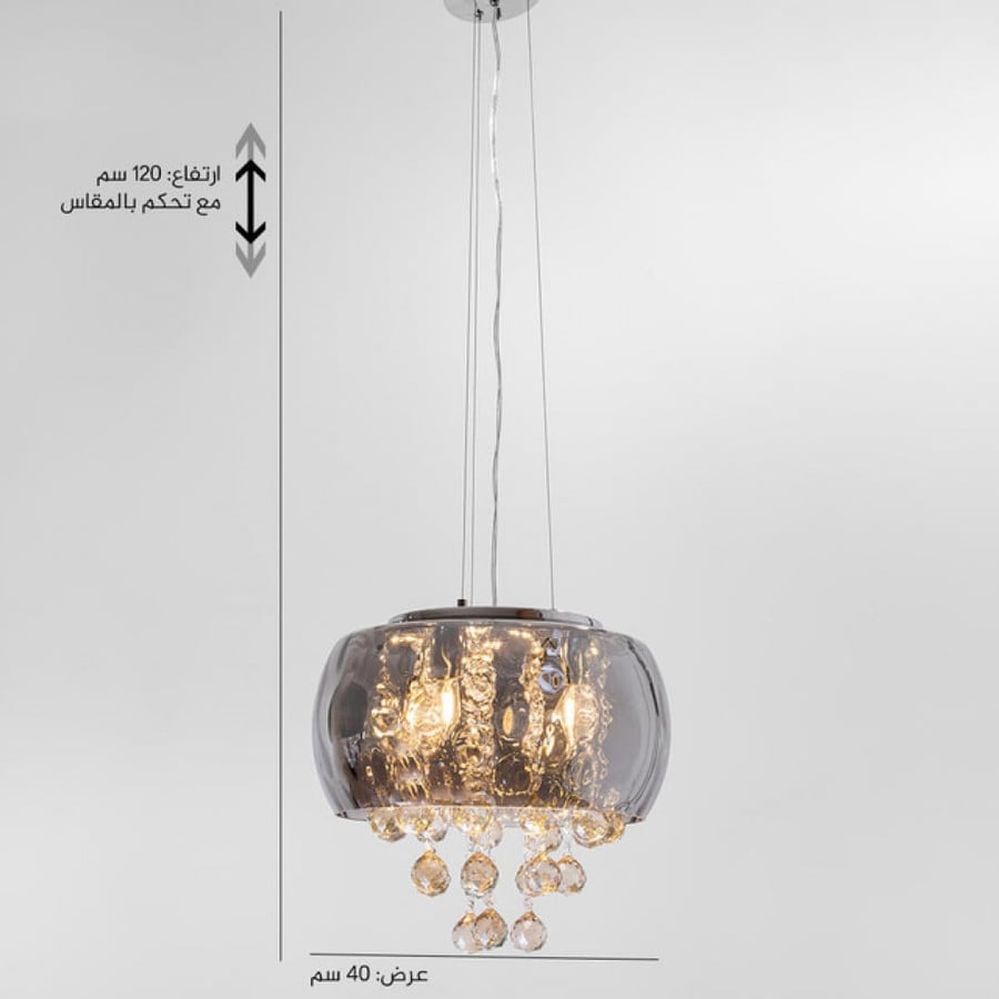 Chandeliers dining table transparent glass with decorative crystals