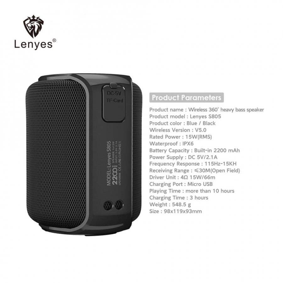 Lenis S805 waterproof speaker