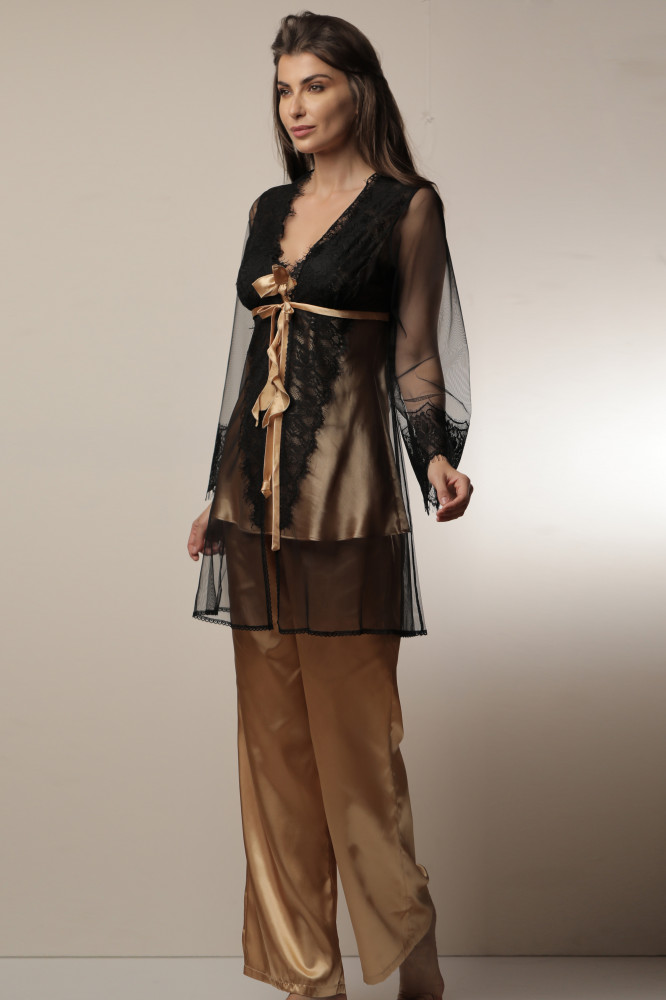 بيجامة كلاسيكية 3 قطع من Leydia - 5981P