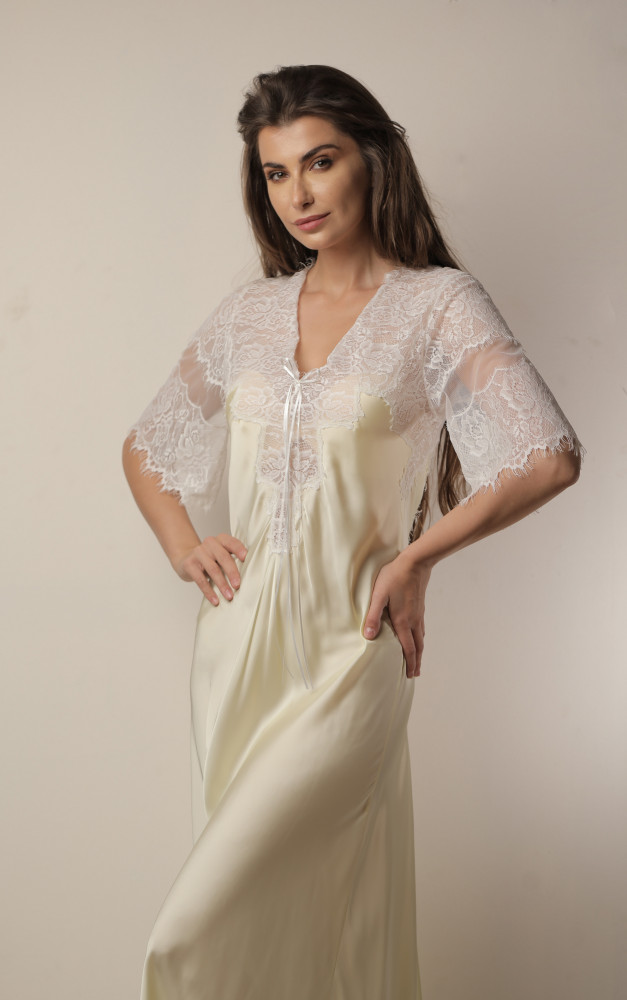 قميص طويل ساتان من Leydia - 17006L