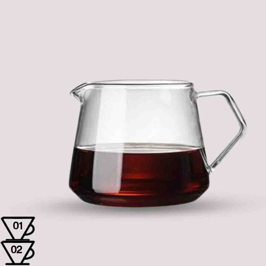 سيرفر V60 - شفاف بدون غطاء تصميم عملي أنيق لتقطير وتقديم القهوة المقطرة - 360 مل
