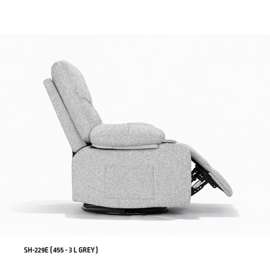 كرسي استرخاء كهربائي هزاز دوار SH-229-E..455-3 LIGHT GREY